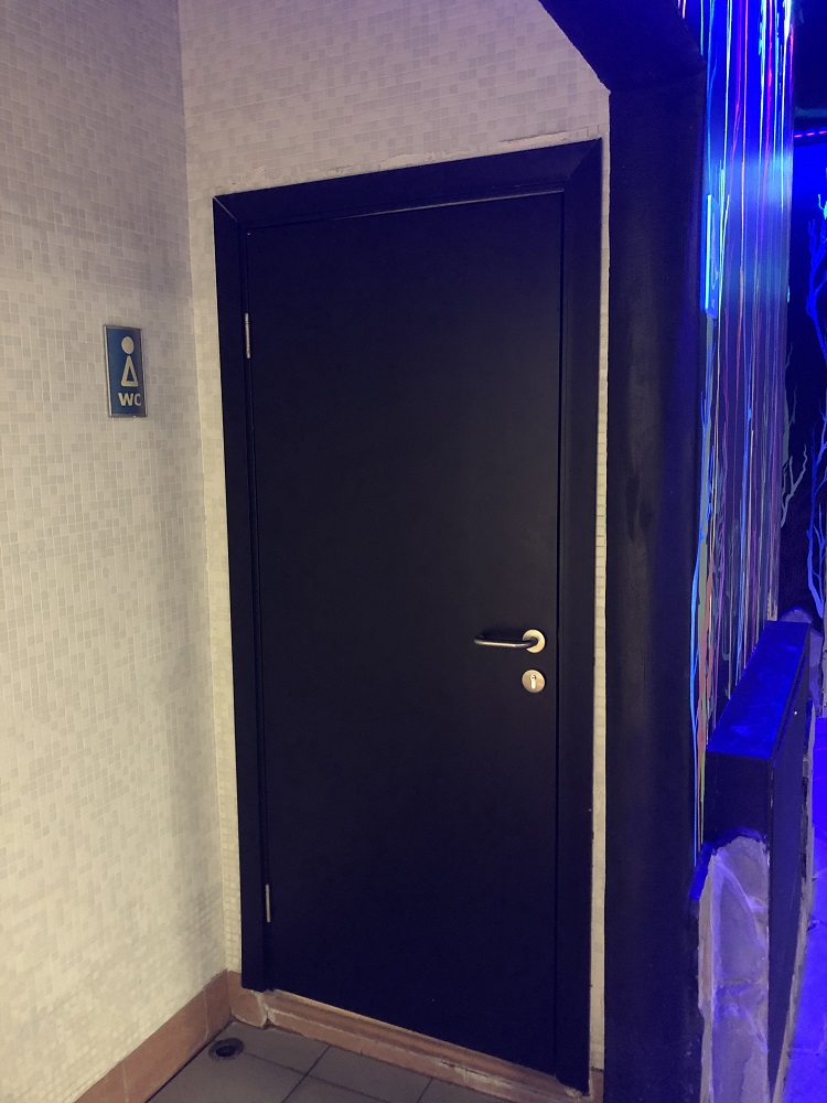 Композитная влагостойкая дверь Aquadoor RAL 9005 для зоны аквапарка